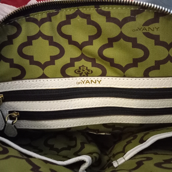 orYANY Cassie Pebbled Leather convertible shoulder satchel white dust bag - Picture 8 of 8